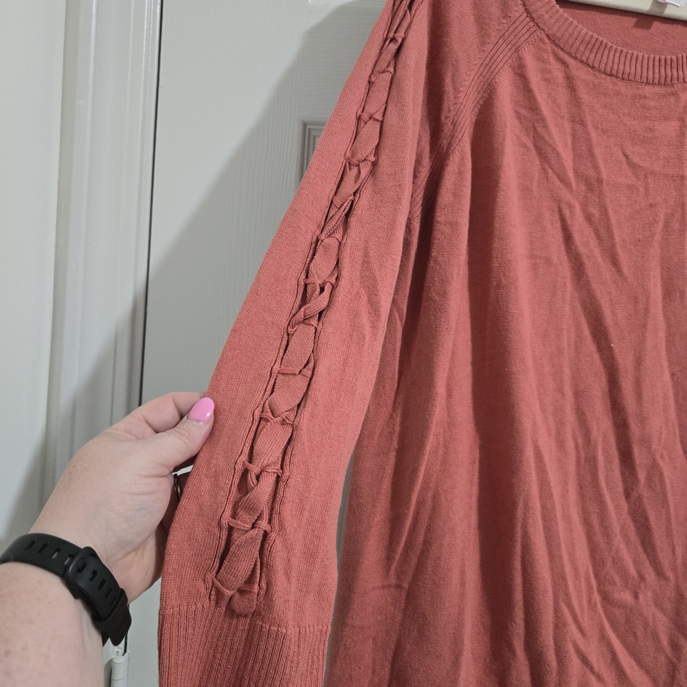 LC Lauren Conrad Warm Coral Sweater - Picture 4 of 9